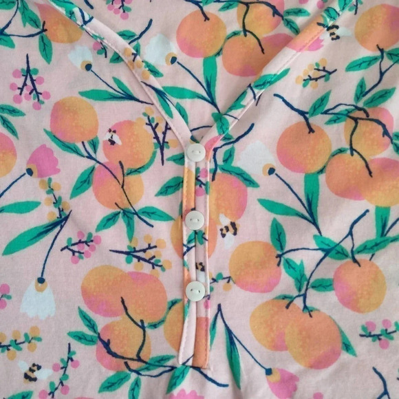 Cuddl Duds Women L Top Pink Mult color Peach Graphic Print NEW - Picture 7 of 11